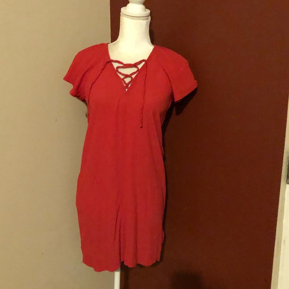 Madewell Lace Up Flutter Dress - Picture 2 of 6